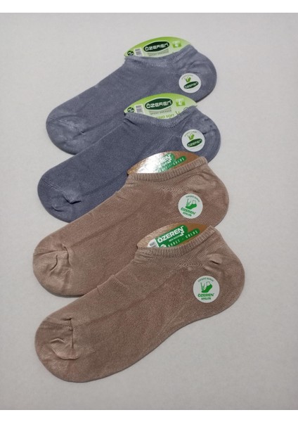 Unisex Görünmez Bambu Çorap 4'lü
