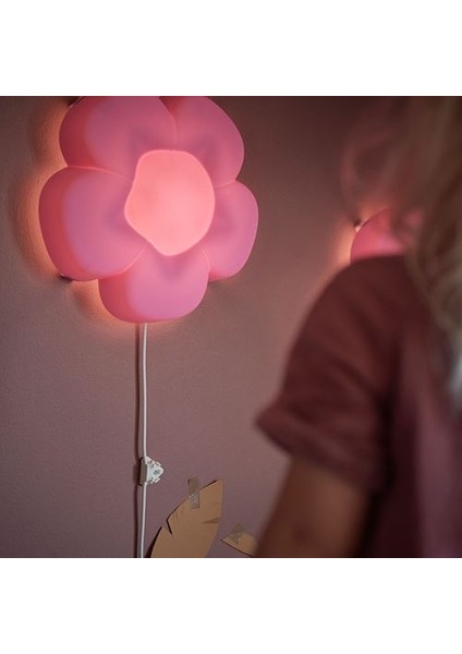 Led'li Pembe Çiçek Model Çocuk Odası Lambası Meridyendukkan 1.6 W Lila Tavan Lambası