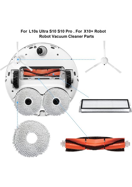L10S Ultra S10 S10 Pro S20 S20 Pro Için Aksesuar Kiti, Omni X10+ Robot Süpürge Yedek Parçaları (Yurt Dışından)