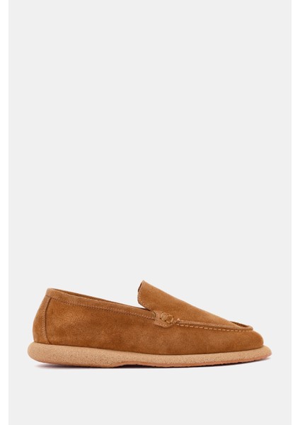 Be Style  Maegan Kadın Camel Süet Deri Loafer