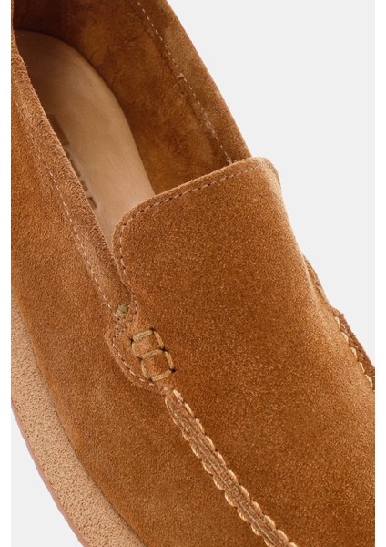 Be Style  Maegan Kadın Camel Süet Deri Loafer