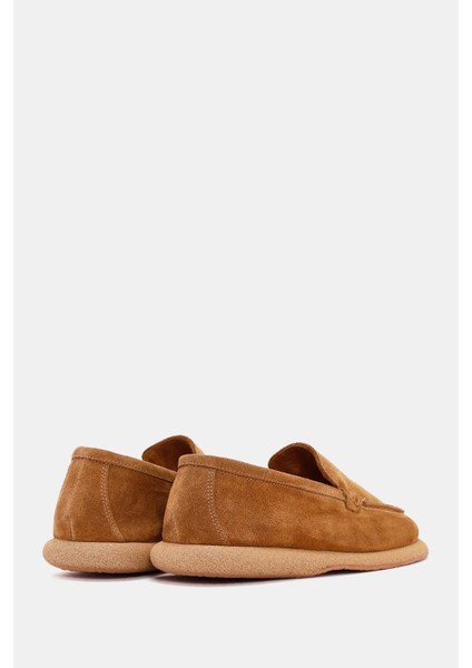 Be Style  Maegan Kadın Camel Süet Deri Loafer