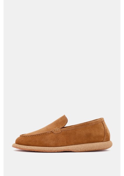 Be Style  Maegan Kadın Camel Süet Deri Loafer