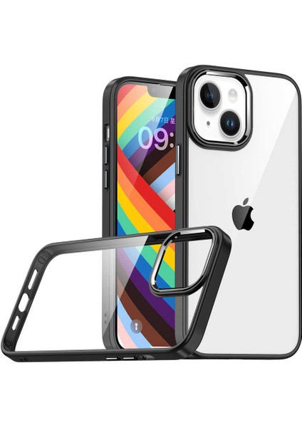 Zeyline Apple iPhone 14 Plus Uyumlu Zore Flora Kapak-Siyah