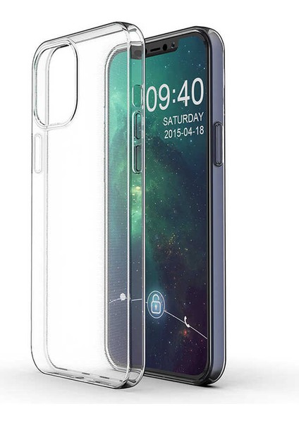 Apple iPhone 12 Pro Max Uyumlu Zore Süper Silikon Kapak-Renksiz indirimleri