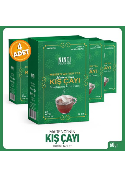 Madenci Kış Çay 4 Adet