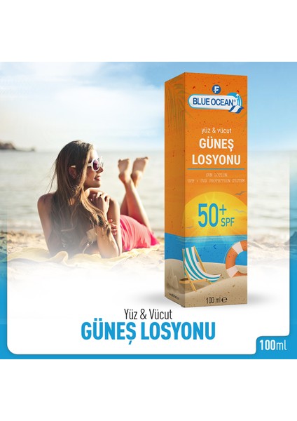 50 Faktör Yüz Vücut Güneş Kremi 100 ml