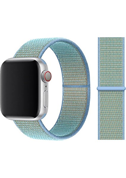 Watch 44MM Uyumlu Krd-03 Hasır Kordon Zyl 42-Corn Flower