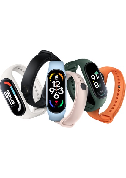 Xiaomi Mi Band 7 Uyumlu Klasik Kordon Zyl Beyaz