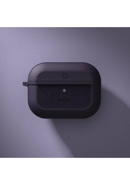 Airpod Pro 2 Uyumlu Kılıf Kajsa Luxe Collection Kablosuz Şarj Uyumlu Koruyucu Kılıf Koyu Mor fiyatları