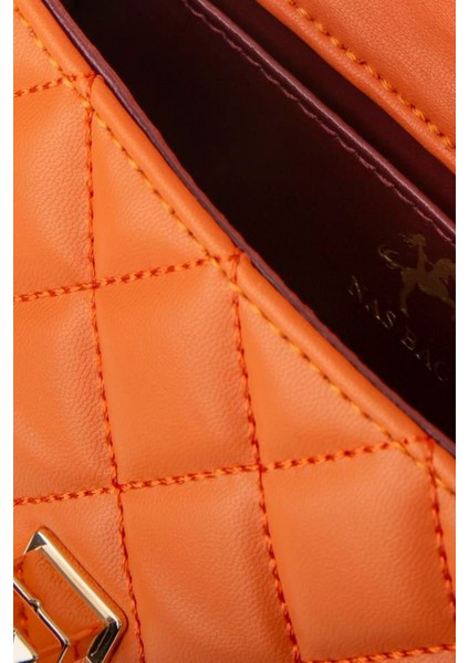 Kadın Çapraz Çanta Kapitone Zincir Detaylı - Turuncu modelleri