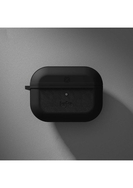 Airpod Pro 2 Uyumlu Kılıf Kajsa Luxe Collection Kablosuz Şarj Uyumlu Koruyucu Kılıf Siyah fiyatları