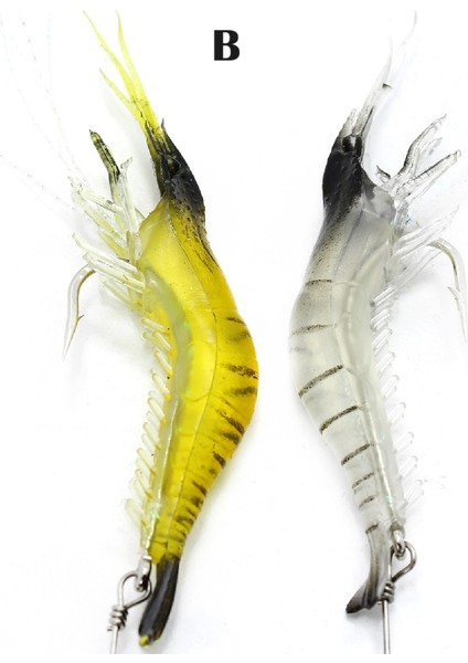 Silikon Karides 2li Takım 10CM 6.5gr Suni Yem 2li Set B