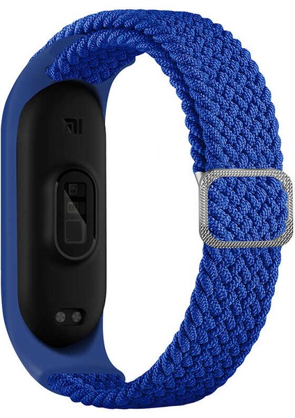 Xiaomi Mi Band 4 Uyumlu Krd-49 Örgü Kordon Zyl Mavi