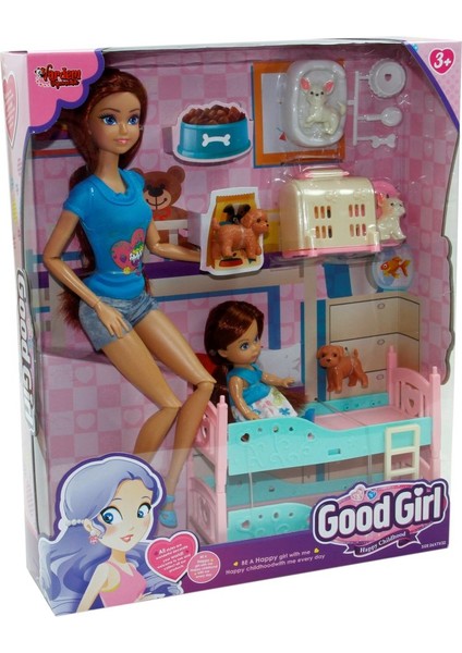 Kutulu 29CM Aksesuarlı Ranzalı Bebek