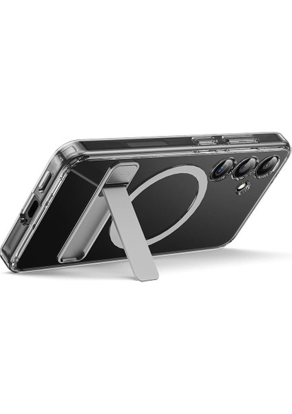 Galaxy S24 Kılıf Magsafe Şarj Özellikli Kamera Korumalı Standlı Wiwu KCC-025 Aurora Serisi Şeffaf