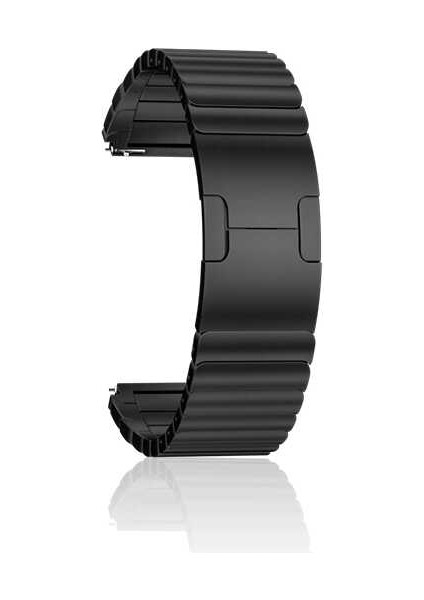 Xiaomi Amazfit Pace Uyumlu Krd-35 22MM Metal Kordon Zyl Siyah
