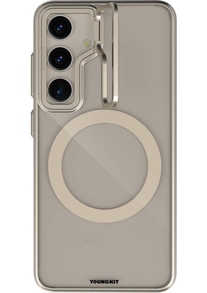 Galaxy S24 Kılıf Magsafe Crystal Grid Kapak Gold fiyatları