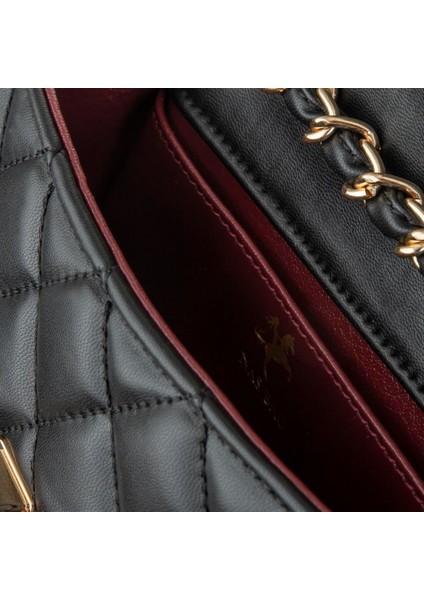 Kadın Çapraz Çanta Kapitone Zincir Detaylı - Siyah modelleri