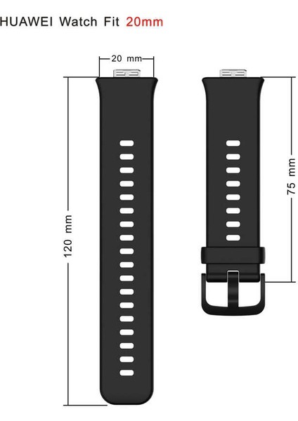 Huawei Watch Fit Krd-43 Uyumlu Kordon Cpu Pembe