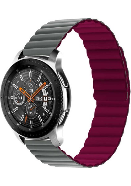 Galaxy Watch 46MM Uyumlu Krd-52 Kordon Cpu Gri-Sarı
