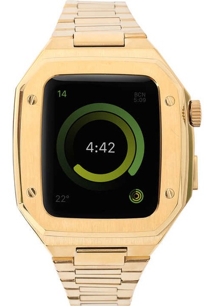 Watch 7 45MM Uyumlu Krd-64 Metal Kordon Cpu Gold