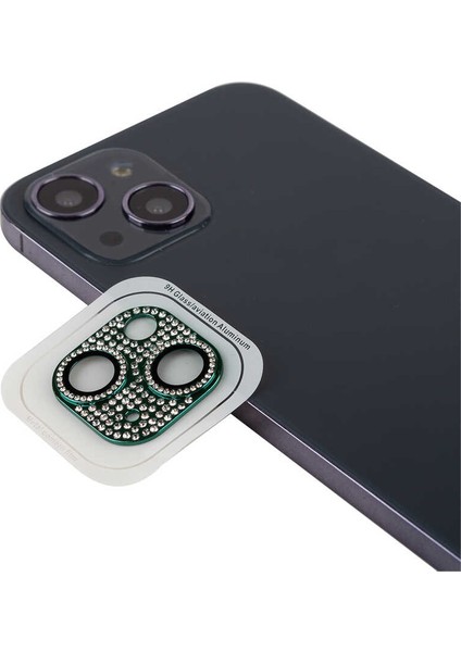 iPhone 13 Mini Uyumlu Zore Cl-08 Kamera Lens Koruyucu-Koyu Yeşil