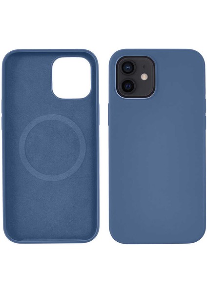 iPhone 12 Mini Uyumlu Zore Silksafe Wireless Kapak-Açık Yeşil