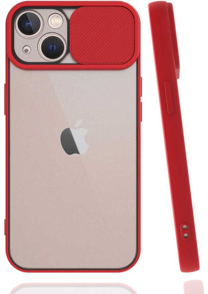 iPhone 13 Mini Uyumlu Zore Lensi Kapak-Kırmızı