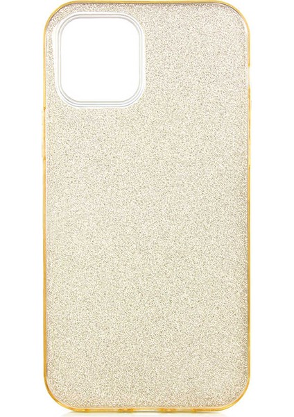 iPhone 12 Mini Uyumlu Zore Shining Silikon-Gold
