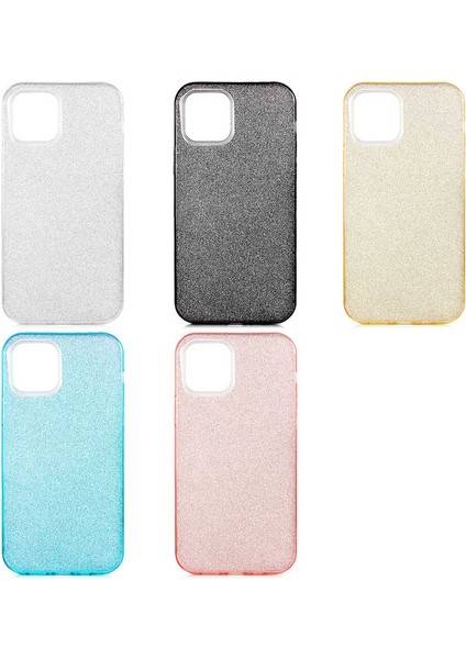 iPhone 12 Mini Uyumlu Zore Shining Silikon-Gold