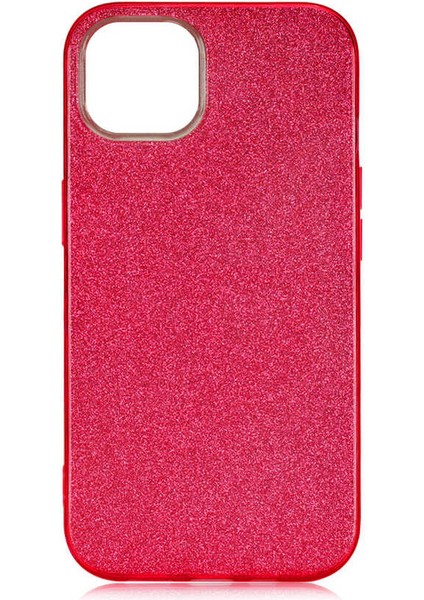 iPhone 13 Mini Uyumlu Zore Shining Silikon-Kırmızı
