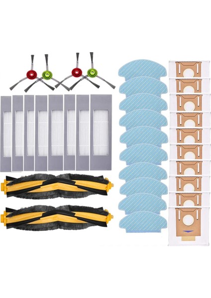 Deebot N10 / N10 Plus Robot Süpürge Yedek Yedek Parçaları ile Uyumlu Ana Yan Fırça Hepa Filtre Paspas Bezi (Yurt Dışından)