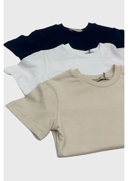 Mojo Unisex Çocuk Basic Kısa Kol Tshirt 5372 Lacivert fırsatları