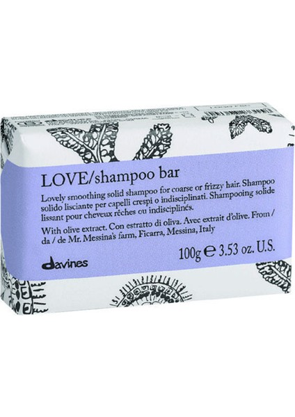 Love Asi ve Kabarık Saçlar Için Sülfatsız Parabensiz Düzleştirici Katı Şampuan 100 g