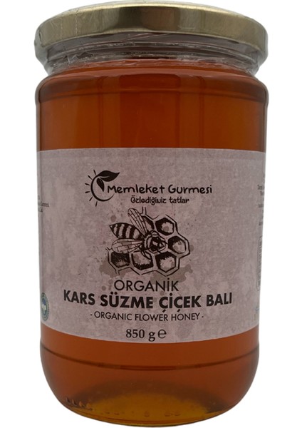Organik Kars Süzme Çiçek Balı 850 gr MG
