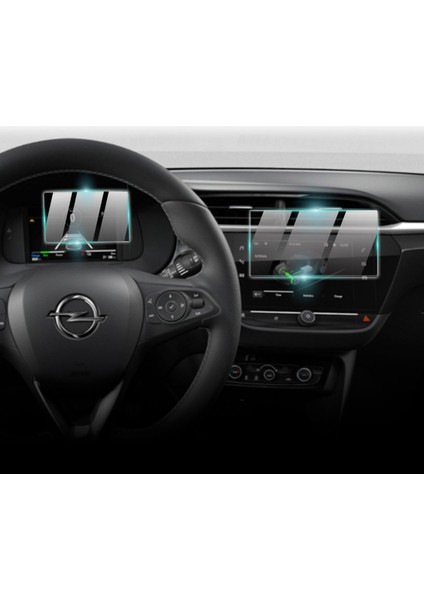 Opel 2020-2022 Corsa 7 Inch Multimedya ve Gösterge Paneli 9h Nano Ipg Proactive Ekran Koruyucu