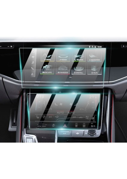 Audi 2018-23 A8L 10.3 Inch Navigasyon 8.6 Inch Ekran Için (2 Parça) 9h Ipg Proactive Koruma