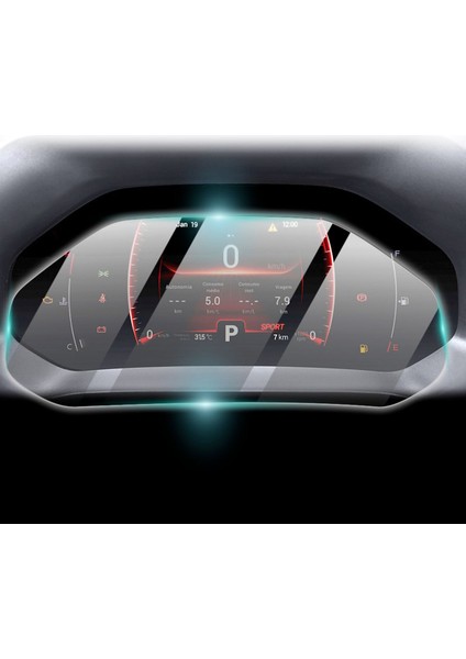 Chery 2022-2023 Tıggo 7 Pro 12.3" Gösterge Paneli Için 9h Nano Ipg Proactive Ekran Koruyucu