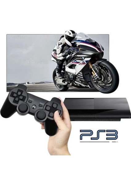 P3 Doubleshock Ps3 Playstation 3 Için Uyumlu Kablosuz Titreşimli Oyun Kolu Gamepad Joystick controller Siyah