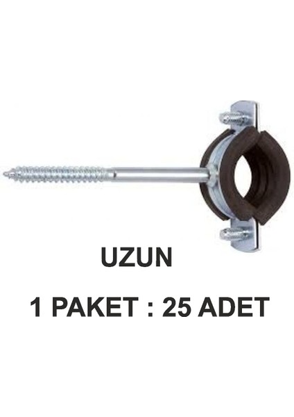 Eco Doğalgaz Uzun Kelepçesi 1 1/2 Paket 25 Li