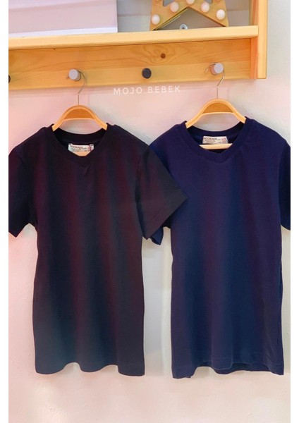 Erkek Çocuk Basic Kısa Kol T-Shirt 9187 Siyah