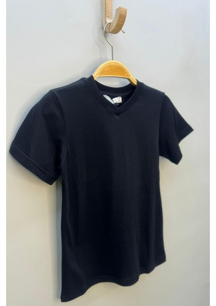 Erkek Çocuk Basic Kısa Kol T-Shirt 9187 Siyah