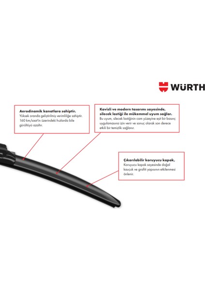 Muz Silecek Takımı Mercedes B160 W245 2005-2011 ile Uyumlu