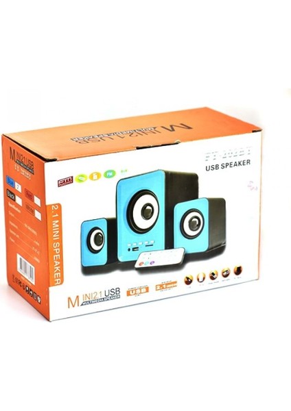 Ft 202BT 2.1 Mını USB Speaker Bluetooth Hoparlör fiyatları