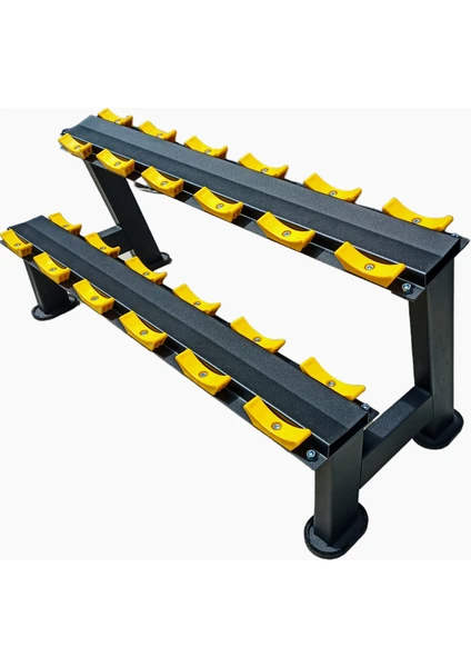 12'li Dumbell Standı / Dumbell Rack / Dumbell Sehpası Sarı-Siyah