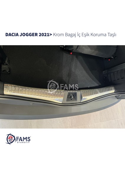 Dacia Jogger Krom Bagaj Iç Eşik Koruma 2 Parça 2021> Paslanmaz Çelik (Taşlı)