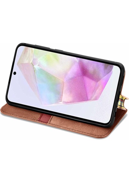 Samsung Galaxy A35 5g Manyetik Kapanış Deri Telefon Cüzdan Kılıfı (Yurt Dışından) modelleri