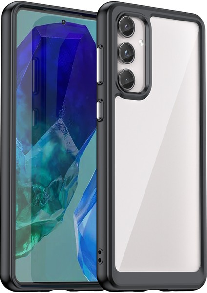 Samsung Galaxy M55 5g Tpu Çerçeve Şeffaf Akrilik Koruyucu Telefon Kapağı (Yurt Dışından)