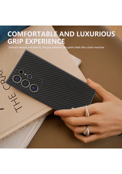 Samsung Galaxy S24 Ultra Karbon Fiber Doku Pu Deri+Pc+Tpu Telefon Kapağı (Yurt Dışından) indirimleri